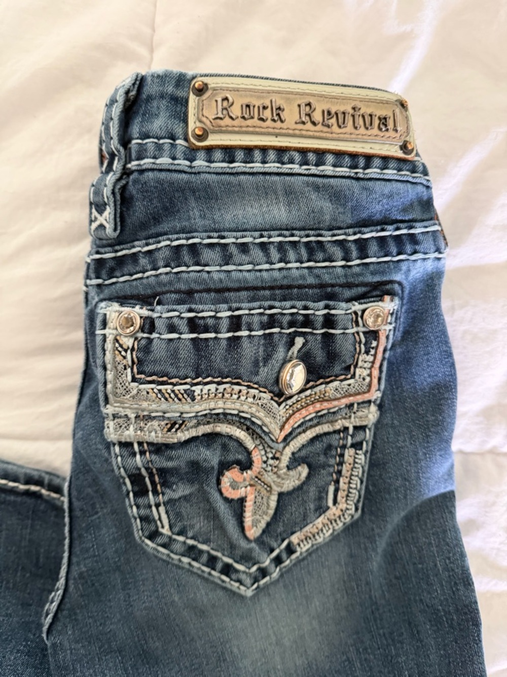 Rock Revival Women's Faded BlueBetty Boot Cut Jeans size 26 - Picture 6 of 8